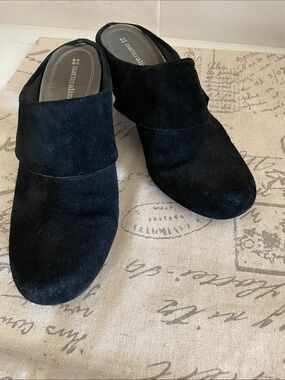 Black Suede Mules